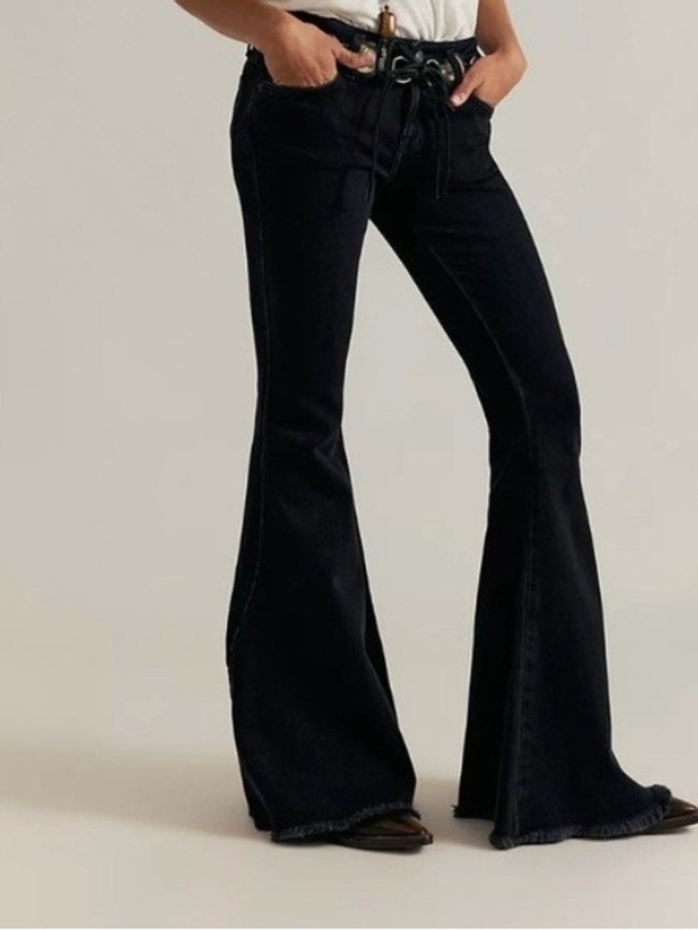 NWOT We The Free Black Emre Flare Jeans